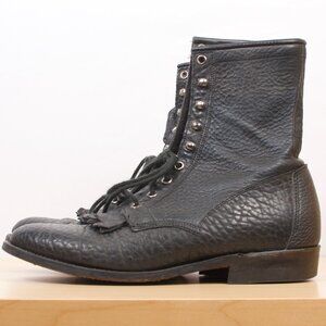 Boulet Bullhide 8.5E Black Packer Boot Kiltie Leather Sole